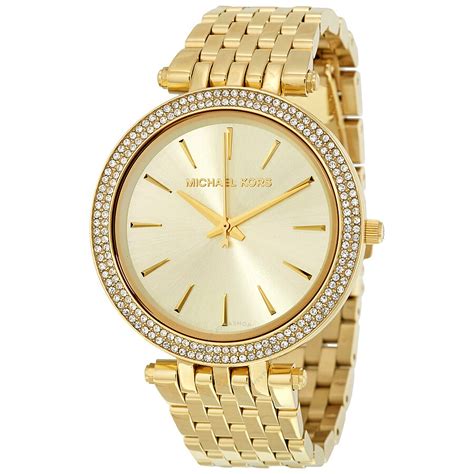 gold michael kors womens watch|michael kors gold diamond watch.